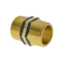 32mm Brass Hexnipple MxM