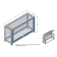 Galv Cage 550Hx950Lx300D