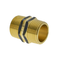 32mm Brass Hexnipple MxM