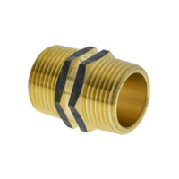 40mm Brass Hexnipple MxM